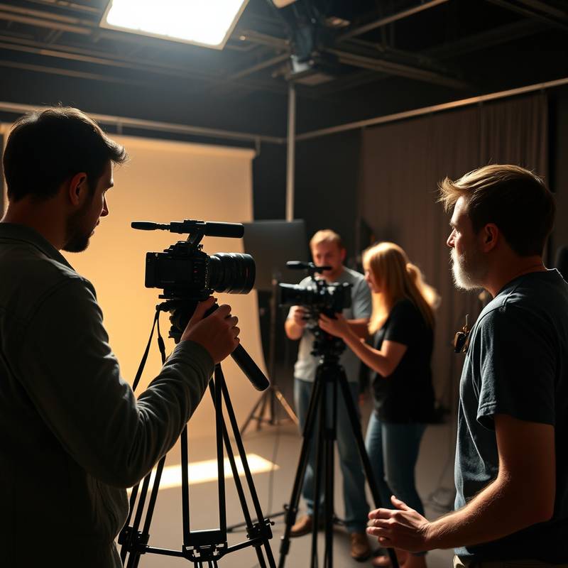 Equipo de Creativa Films trabajando en el estudio.