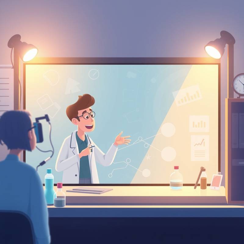 Video de animación explicando un proceso científico complejo.